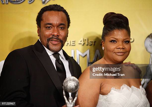 Lee Daniels and Mo'Nique attend the 41st NAACP Image Awards - Press Room held at The Shrine Auditorium on February 26, 2010 in Los Angeles,...