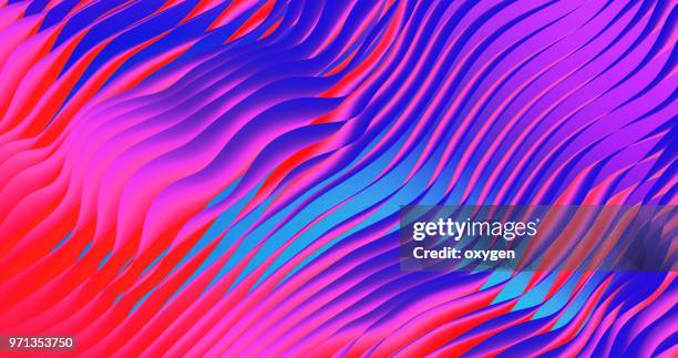 colorful flowing chromatic holographic dynamic waves - distorted image stockfoto's en -beelden