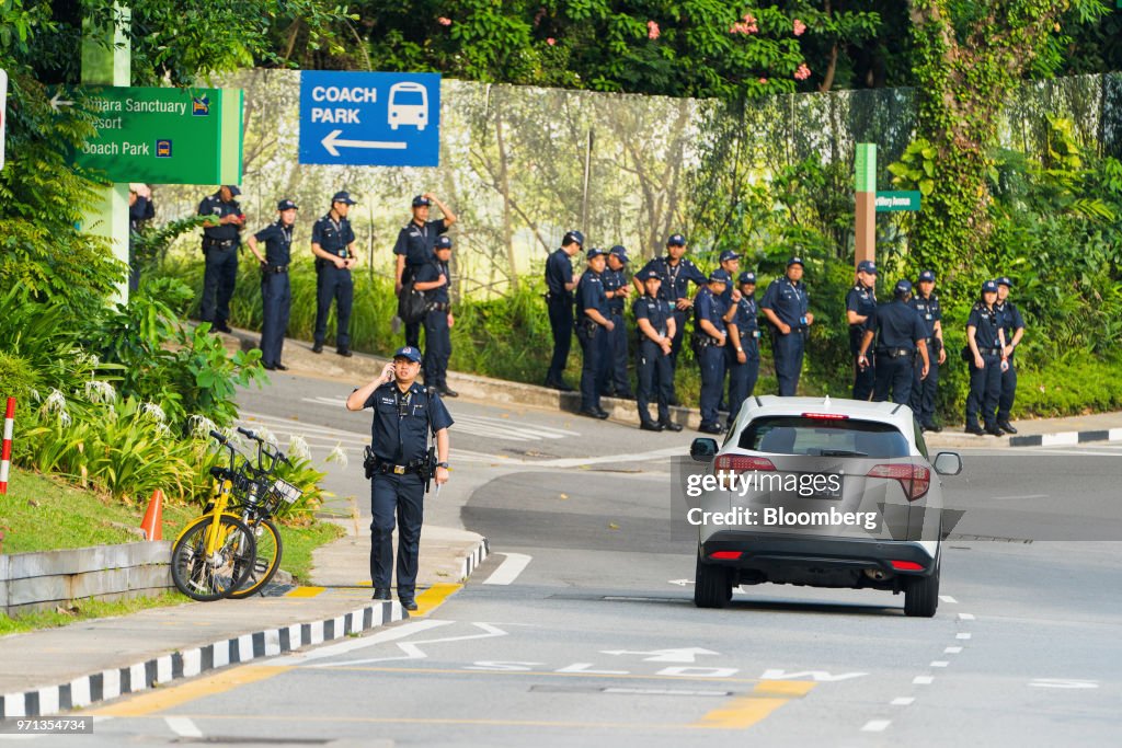 Security on Sentosa Island Ahead of the DPRK-USA Summit in Singapore