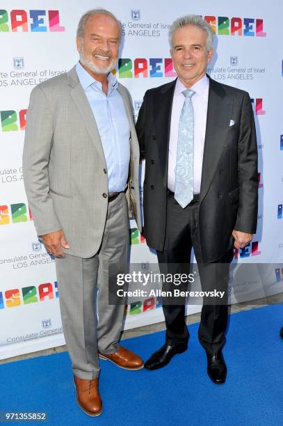 Kelsey Grammer and Anthony Denison attend a private celebration of The 70th Anniversary of Israel hosted by the Consul General of Israel, Los...