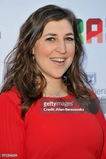 Actress Mayim Bialik attends a private celebration of The 70th Anniversary of Israel hosted by the Consul General of Israel, Los Angeles, Sam...