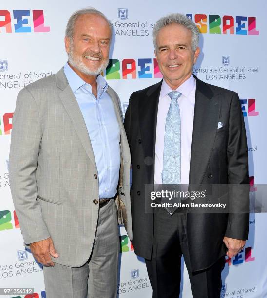 Kelsey Grammer and Anthony Denison attend a private celebration of The 70th Anniversary of Israel hosted by the Consul General of Israel, Los...