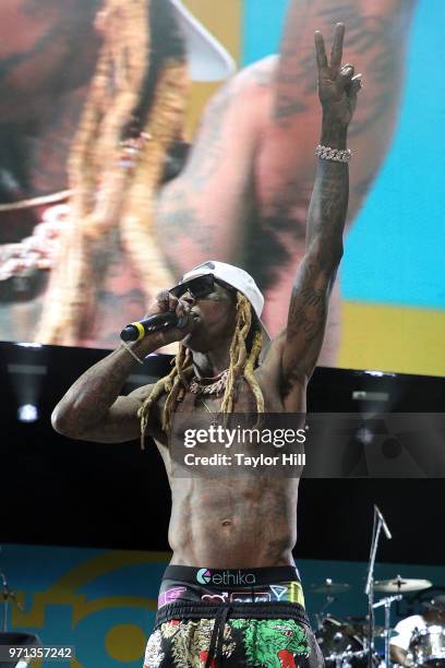 Lil Wayne performs during the 2018 Hot 97 Summer Jam at MetLife Stadium on June 10, 2018 in East Rutherford, New Jersey.