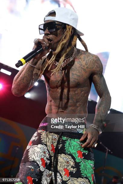 Lil Wayne performs during the 2018 Hot 97 Summer Jam at MetLife Stadium on June 10, 2018 in East Rutherford, New Jersey.