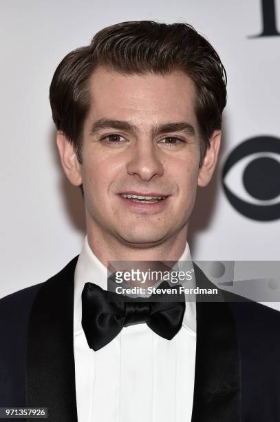 Andrew Garfield poses in the 72nd Annual Tony Awards Media Room at 3 West Club on June 10, 2018 in New York City.