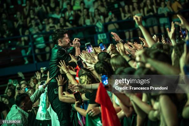 Danny O'Donoghue of The Script performs on stage at Mediolanum Forum on June 10, 2018 in Milan, Italy.