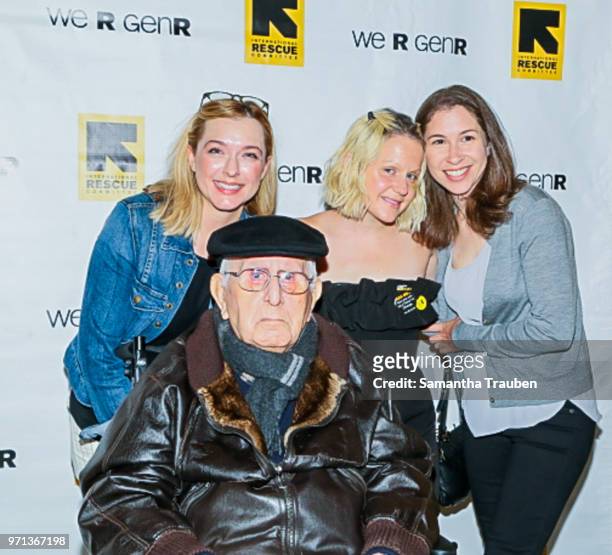 Shelley Bennett, Arnold Spielberg, Samantha Becker and guest attend GenR: LA Force for Change Photo Exhibition hosted by GenR and the International...