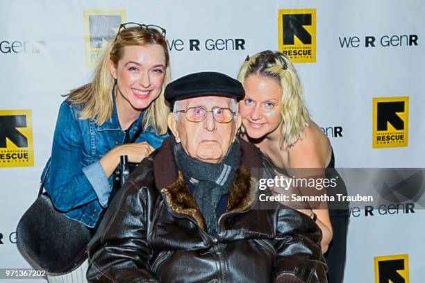Shelley Bennett, Arnold Spielberg, and Samantha Becker attend GenR: LA Force for Change Photo Exhibition hosted by GenR and the International Rescue...