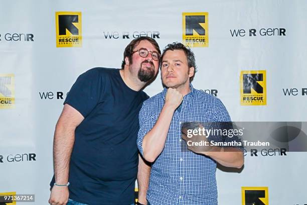 Ben Rosenblatt and Nik Frank-Lehrer attend GenR: LA Force for Change Photo Exhibition hosted by GenR and the International Rescue Committee at...