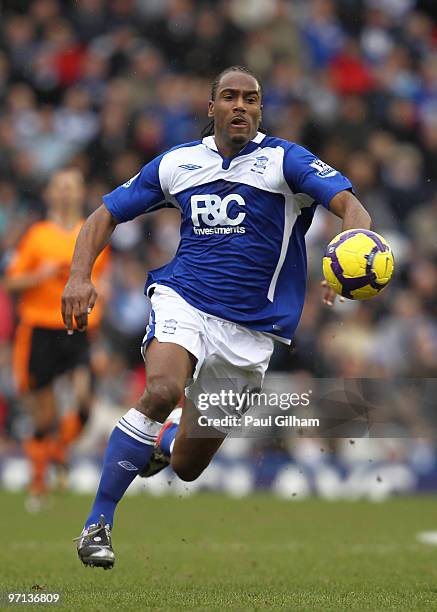 Cameron Jerome of Birmigham City in action during the Barclays Premier League match between Birmingham City and Wigan Athletic at St. Andrews Stadium...