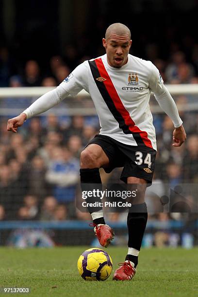 Nigel De Jong of Manchester City in action during the Barclays Premier League match between Chelsea and Manchester City at Stamford Bridge on...