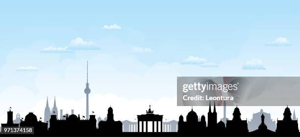 stockillustraties, clipart, cartoons en iconen met berlijn (alle gebouwen zijn volledig en beweegbare) - berlijn