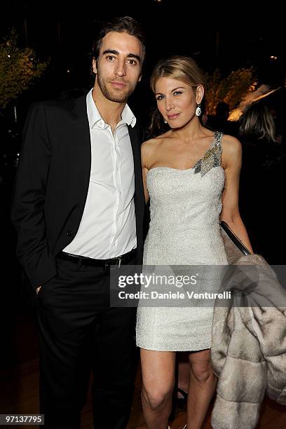 Mathieu Flamini and Hofit Golan attends the Bulgari Chandra Event as part of Milan Fashion Week Womenswear A/W 2010 on February 26, 2010 in Milan,...