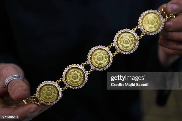 Gold necklace is seen in a jewelry shop February 27, 2010 in Herat, Afghanistan. As the ongoing war in Afghanistan enters its ninth year the...