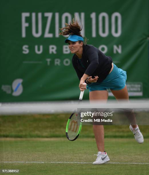 Laura Robson on Day Six of the Fuzion 100 Surbiton Trophy at the Surbiton Racket & Fitness Club, Surrey, United Kingdom."n