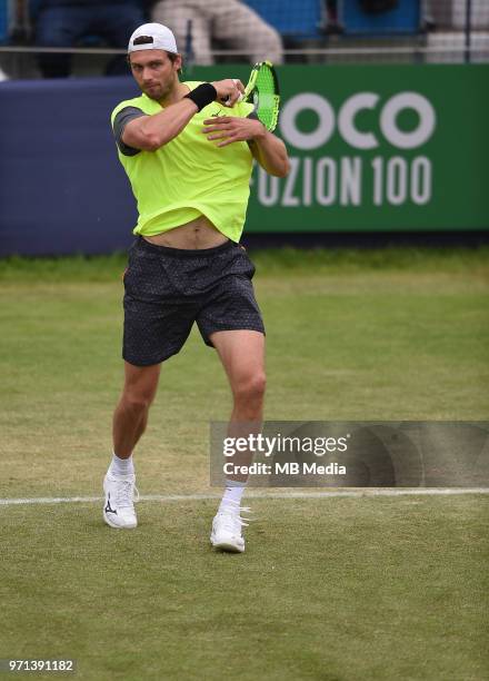 Daniel Brands on Day Six of the Fuzion 100 Surbiton Trophy at the Surbiton Racket & Fitness Club, Surrey, United Kingdom."n