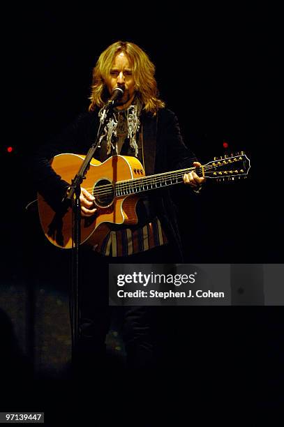 Tommy Shaw of Styx performs at Freedom Hall on February 26, 2010 in Louisville, Kentucky.