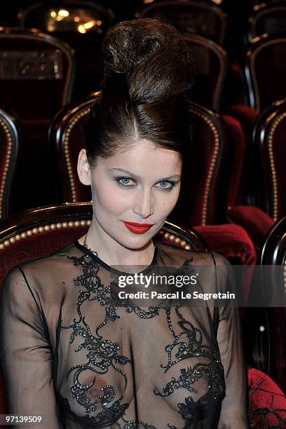 Laetitia Casta attends the 35th Cesar Film Awards at Theatre du Chatelet on February 27, 2010 in Paris, France.