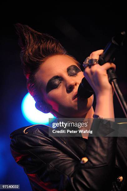 Eleanor Jackson of La Roux performs on stage at the Live Music Hall on February 27, 2010 in Koeln, Germany.