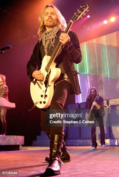 Tommy Shaw of Styx performs at Freedom Hall on February 26, 2010 in Louisville, Kentucky.