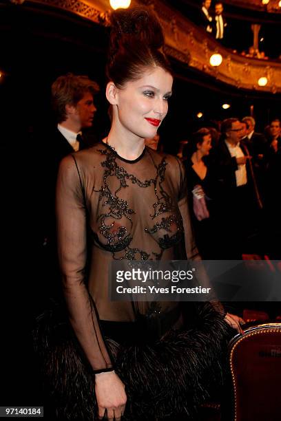 Laetitia Casta attends the 35th Cesar Film Awards held at Theatre du Chatelet on February 27, 2010 in Paris, France.