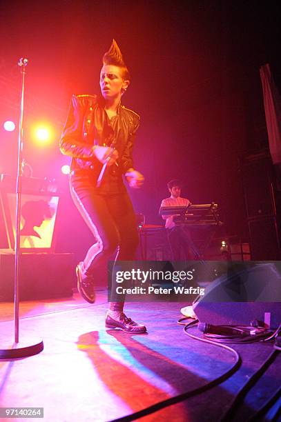 Eleanor Jackson of La Roux performs on stage at the Live Music Hall on February 27, 2010 in Koeln, Germany.