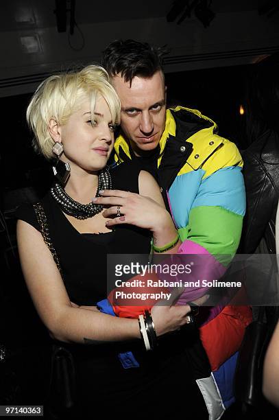 Kelly Osbourne and Jeremy Scott attend the Charlotte Ronson Fall 2010 after party during Mercedes-Benz Fashion Week at Ace Hotel on February 13, 2010...