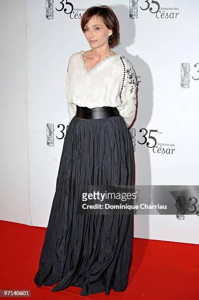 Kristin Scott Thomas attends the 35th Cesar Film Awards at Theatre du Chatelet on February 27, 2010 in Paris, France.