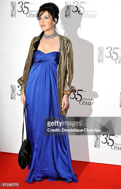 Actress Isabelle Adjani attends the 35th Cesar Film Awards at Theatre du Chatelet on February 27, 2010 in Paris, France.