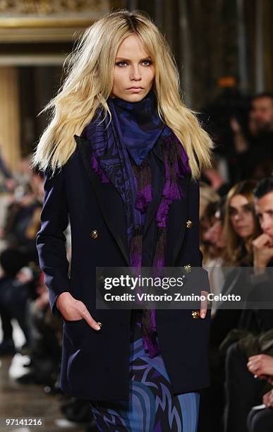 Model Natasha Poly walks the runway during the Emilio Pucci Milan Fashion Week Autumn/Winter 2010 show on February 27, 2010 in Milan, Italy.