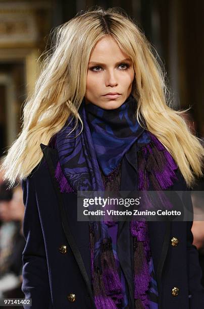 Model Natasha Poly walks the runway during the Emilio Pucci Milan Fashion Week Autumn/Winter 2010 show on February 27, 2010 in Milan, Italy.