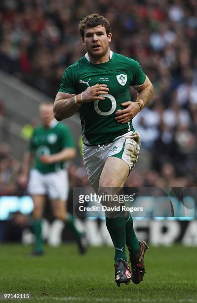Gordon D'Arcy of Ireland in action during the RBS Six Nations match between England and Ireland at Twickenham Stadium on February 27, 2010 in London,...