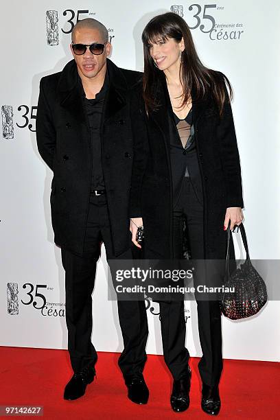 Joey Starr and Maiwenn attends the 35th Cesar Film Awards at Theatre du Chatelet on February 27, 2010 in Paris, France.