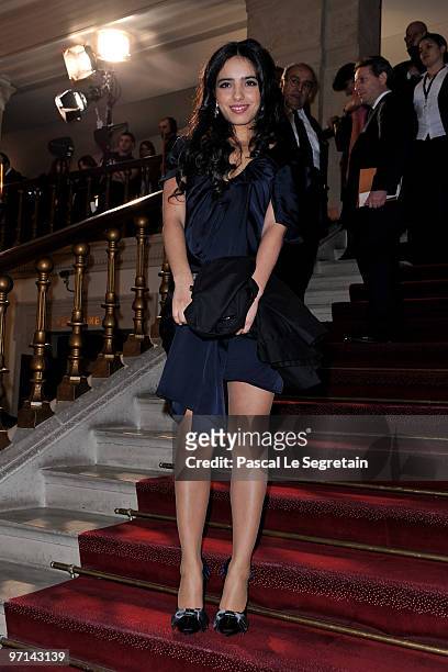 Actress Hafsia Herzi attends the 35th Cesar Film Awards at the Theatre du Chatelet on February 27, 2010 in Paris, France.