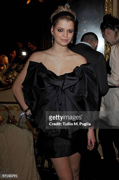 Pixie Geldof attends the Francesco Scognamiglio Milan Fashion Week Womenswear A/W 2010 show on February 27, 2010 in Milan, Italy.