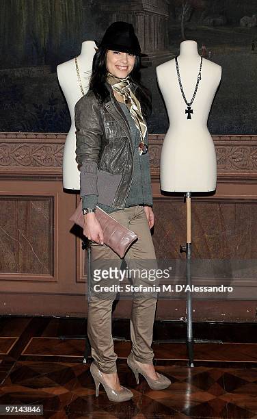Giorgia Surina attends Giuseppe Zanotti Design autumn-winter collection on February 27, 2010 in Milan, Italy.