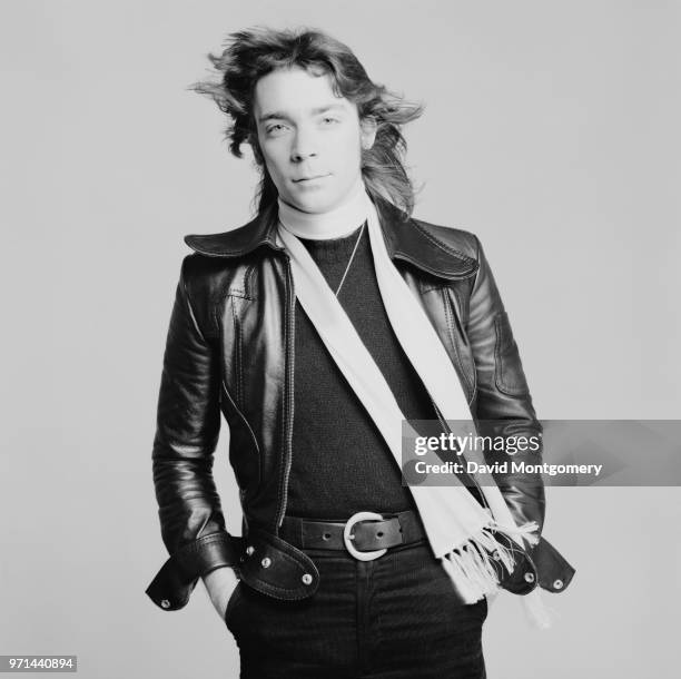 English musician, songwriter, singer and producer Steve Hackett of rock band Genesis, UK, January 1976.