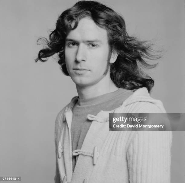 English musician, songwriter, singer, and film composer Tony Banks of rock band Genesis, UK, January 1976.