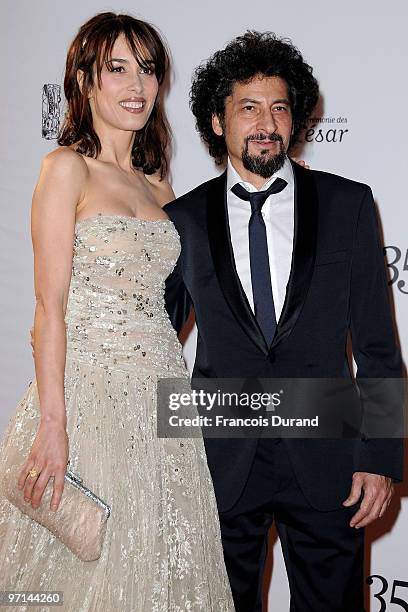 Actress Dolores Chaplin and director Radu Mihaileanu attend the 35th Cesar Film Awards held at Theatre du Chatelet on February 27, 2010 in Paris,...