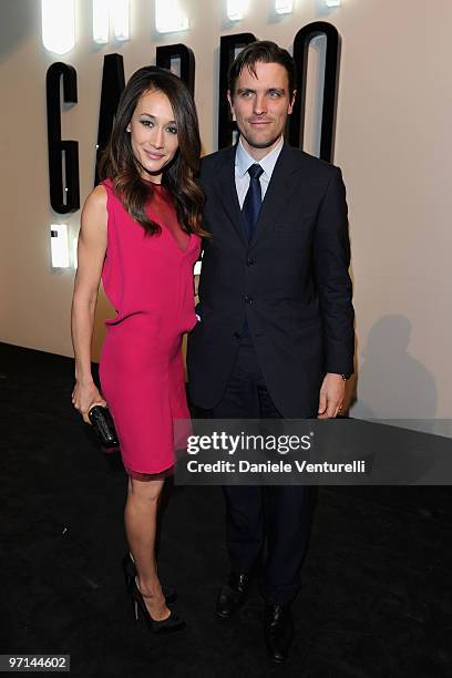 Maggie Q and James Ferragamo attend "Greta Garbo. The Mystery Of Style" opening exhibition during Milan Fashion Week Womenswear A/W 2010 on February...