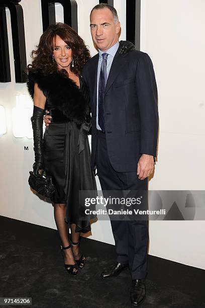 Sergio Dompe and his wife Gabriella attend "Greta Garbo. The Mystery Of Style" opening exhibition during Milan Fashion Week Womenswear A/W 2010 on...