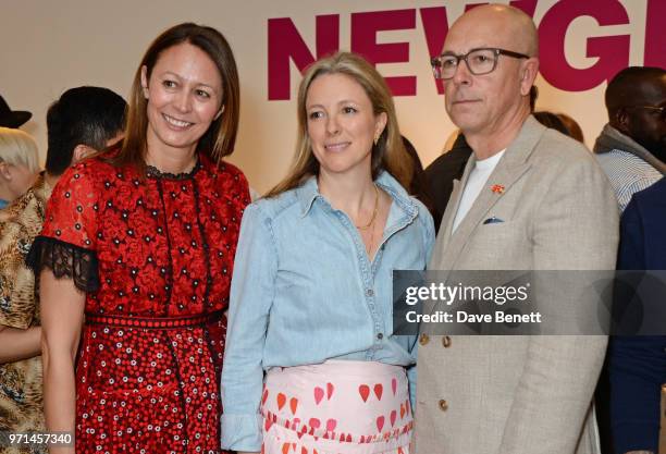 Caroline Rush, Stephanie Phair and Dylan Jones attend the NEWGEN LFWM June 2018 Breakfast during London Fashion Week Men's June 2018 at the BFC...