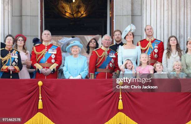 Princess Anne, Princess Royal, Princess Beatrice, Lady Louise Windsor, Prince Andrew, Duke of York, Queen Elizabeth II, Meghan, Duchess of Sussex,...