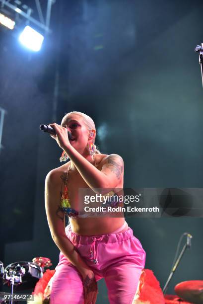 Tove Lo performs onstage at LA Pride Music Festival and Parade 2018 on June 10, 2018 in West Hollywood, California.