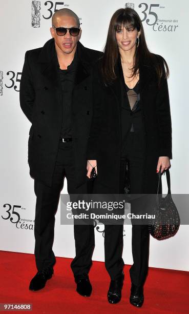 Joey Starr and Maiwenn attends the 35th Cesar Film Awards at Theatre du Chatelet on February 27, 2010 in Paris, France.