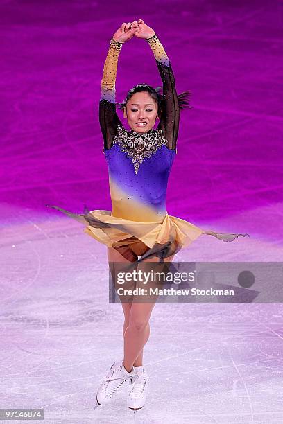 Miki Ando of Japan performs at the Exhibition Gala following the Olympic figure skating competition at Pacific Coliseum on February 27, 2010 in...