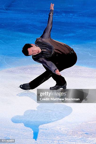 Patrick Chan of Canada performs at the Exhibition Gala following the Olympic figure skating competition at Pacific Coliseum on February 27, 2010 in...