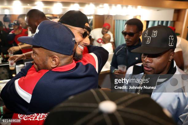 Styles P, Swizz Beatz, and Ricky Bell attend Summer Jam 2018 at MetLife Stadium on June 10, 2018 in East Rutherford, New Jersey.