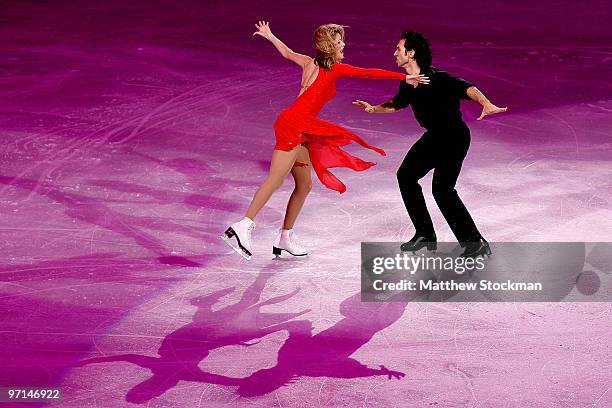 Tanith Belbin and Benjamin Agosto of the United States performs at the Exhibition Gala following the Olympic figure skating competition at Pacific...