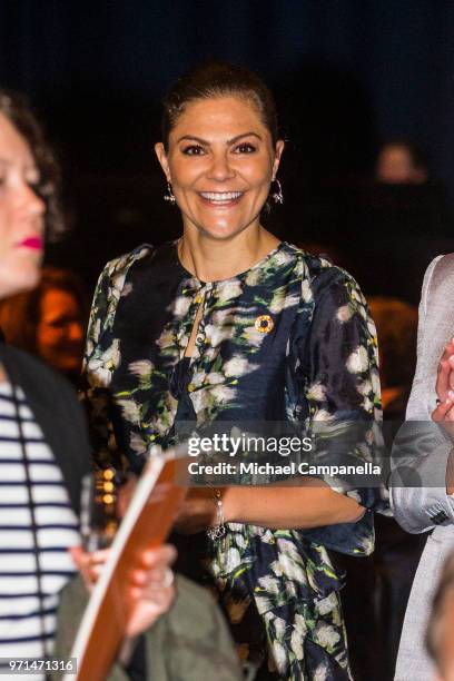 Crown Princess Victoria of Sweden arrives at the the EAT Stockholm Food Forum 2018 at Annexet on June 11, 2018 in Stockholm, Sweden.